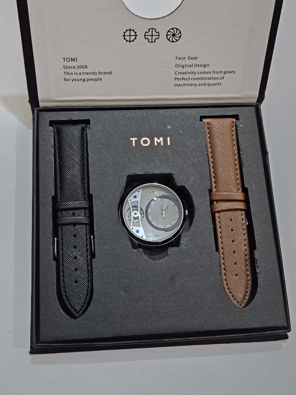 Tomi Double Strap - Black Dial
