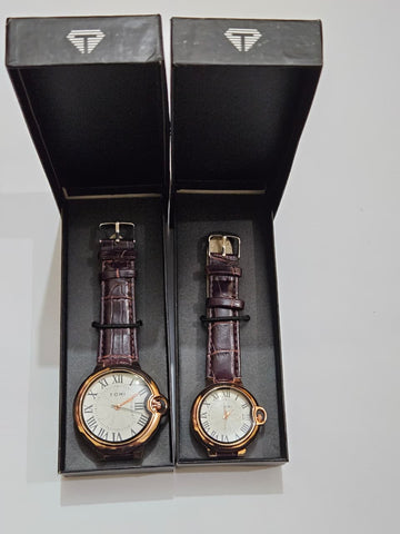 Tomi Pair - Brown & Gold